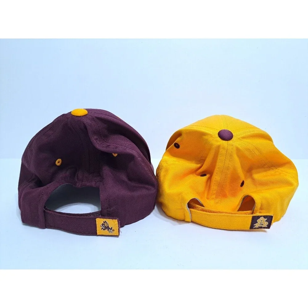 Arizona State University Sun Devils Adjustable Cap Hat ASU Sparky Set of 2